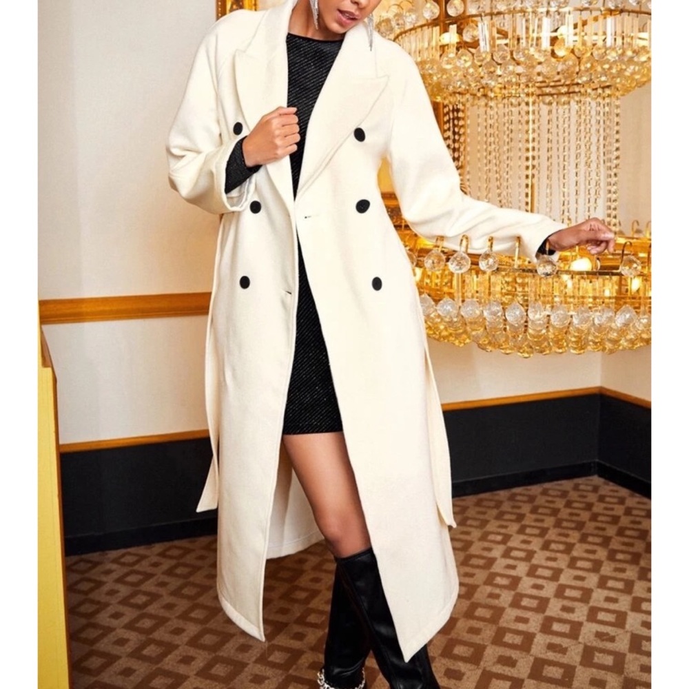 Gorgeous Fabulous long Collar long belted Coat - Picture 3 of 4